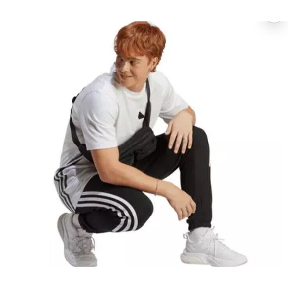 NEW Adidas Men's Future Icons Slim Fit Joggers Black 3 Stripe Size 2XL - Picture 6 of 8